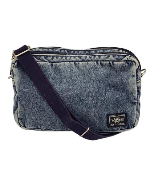 PORTER（ポーター）PORTER (ポーター) B印YOSHIDA (ビージルシヨシダ) TEHRAN CHEMICAL WASH SHOULDER BAG ブルーの古着・服飾アイテム