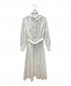 PLSTプラステ）の古着「シャツワンピース」｜ホワイト