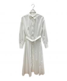 PLST（プラステ）の古着「シャツワンピース」｜ホワイト