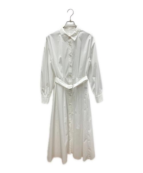 PLST（プラステ）PLST (プラステ) シャツワンピース ホワイト サイズ:Ｍの古着・服飾アイテム
