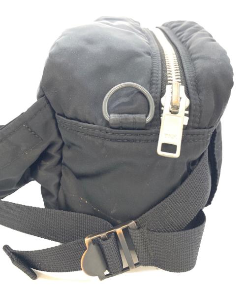 PORTER（ポーター）PORTER (ポーター) WAIST BAG ブラック×オレンジの古着・服飾アイテム