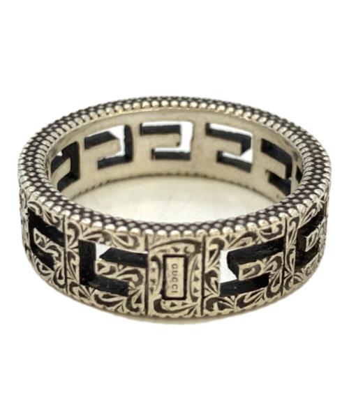 GUCCI（グッチ）GUCCI (グッチ) スクエアGリング アラベスク シルバー サイズ:17号表記（15号程度）の古着・服飾アイテム