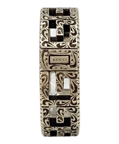 GUCCI（グッチ）GUCCI (グッチ) スクエアGリング アラベスク シルバー サイズ:17号表記（15号程度）の古着・服飾アイテム