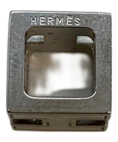HERMES（エルメス）HERMES (エルメス) ペンダント カージュ ド H オレンジ×シルバーの古着・服飾アイテム