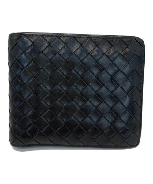 BOTTEGA VENETA（ボッテガベネタ）BOTTEGA VENETA (ボッテガベネタ) 2つ折り財布 ブラックの古着・服飾アイテム