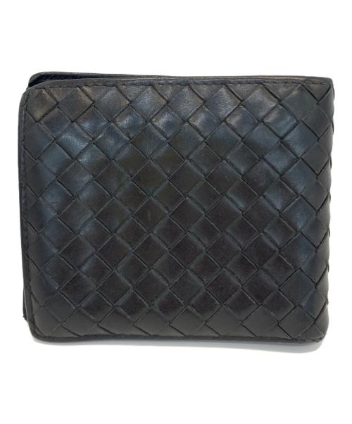 BOTTEGA VENETA（ボッテガベネタ）BOTTEGA VENETA (ボッテガベネタ) 2つ折り財布 ブラックの古着・服飾アイテム