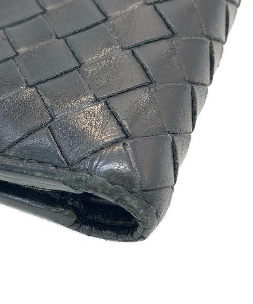 BOTTEGA VENETA（ボッテガベネタ）BOTTEGA VENETA (ボッテガベネタ) 2つ折り財布 ブラックの古着・服飾アイテム