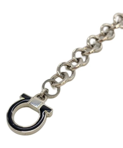 Salvatore Ferragamo（サルヴァトーレ フェラガモ）Salvatore Ferragamo (サルヴァトーレ フェラガモ) チェーンベルト ボルドーシルバーの古着・服飾アイテム