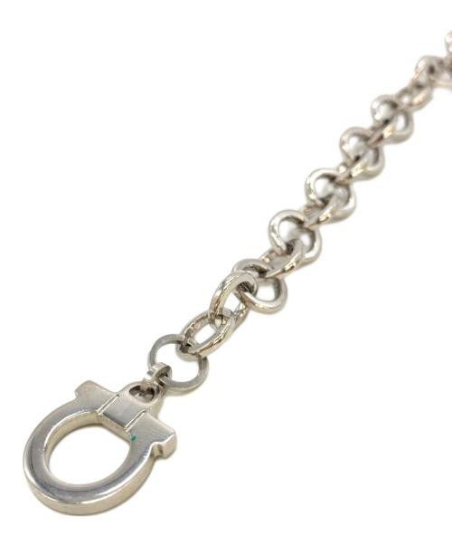 Salvatore Ferragamo（サルヴァトーレ フェラガモ）Salvatore Ferragamo (サルヴァトーレ フェラガモ) チェーンベルト ボルドーシルバーの古着・服飾アイテム