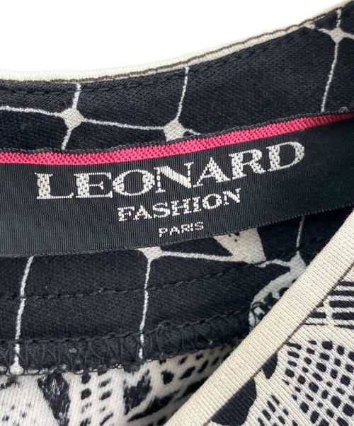 LAONARD（レオナード）LAONARD (レオナード) 総柄ブラウス ホワイト×ブラック サイズ:Lの古着・服飾アイテム