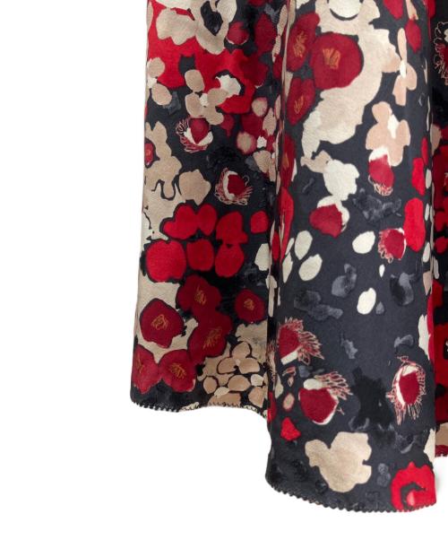 MOSCHINO（モスキーノ）MOSCHINO (モスキーノ) ノースリーブワンピース レッド×ブラック サイズ:FREEの古着・服飾アイテム