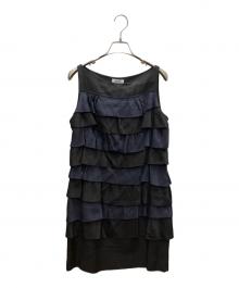 MOSCHINO（モスキーノ）の古着「ノースリーブワンピース」｜ネイビー×ブラック