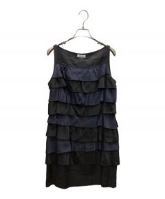 中古・古着通販】Rene (ルネ) ツイードワンピース ブラック サイズ:36