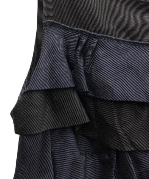 MOSCHINO（モスキーノ）MOSCHINO (モスキーノ) ノースリーブワンピース ネイビー×ブラック サイズ:42の古着・服飾アイテム