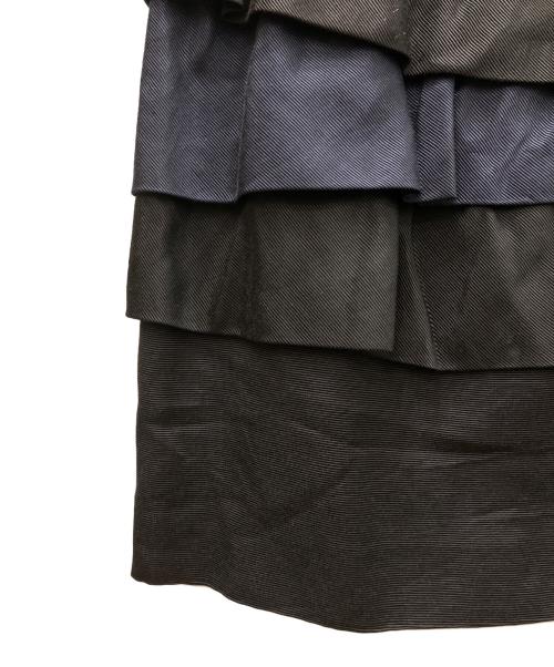 MOSCHINO（モスキーノ）MOSCHINO (モスキーノ) ノースリーブワンピース ネイビー×ブラック サイズ:42の古着・服飾アイテム