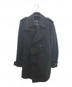 BURBERRY BLACK LABELバーバリーブラックレーベル）の古着「BURBERRY BLACK LABEL Pコート 裏地チェック」｜ブラック