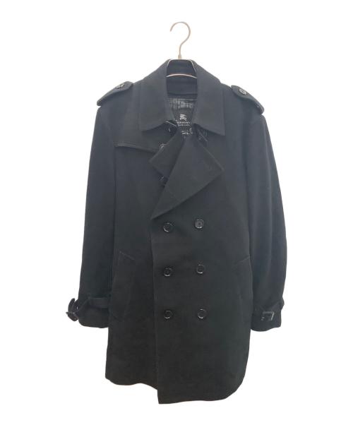 BURBERRY BLACK LABEL（バーバリーブラックレーベル）BURBERRY BLACK LABEL (バーバリーブラックレーベル) BURBERRY BLACK LABEL Pコート 裏地チェック ブラック サイズ:LLの古着・服飾アイテム