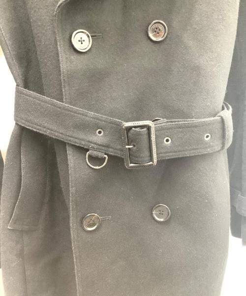 BURBERRY BLACK LABEL（バーバリーブラックレーベル）BURBERRY BLACK LABEL (バーバリーブラックレーベル) BURBERRY BLACK LABEL Pコート 裏地チェック ブラック サイズ:LLの古着・服飾アイテム