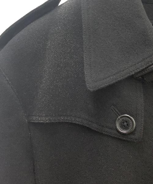 BURBERRY BLACK LABEL（バーバリーブラックレーベル）BURBERRY BLACK LABEL (バーバリーブラックレーベル) BURBERRY BLACK LABEL Pコート 裏地チェック ブラック サイズ:LLの古着・服飾アイテム