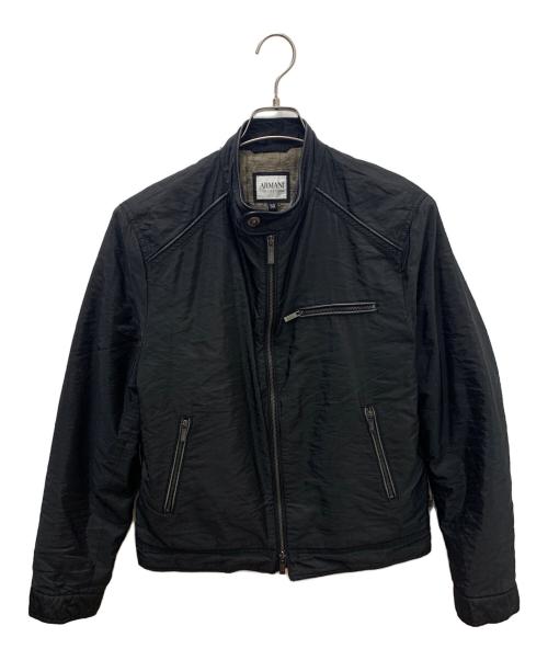 ARMANI COLLEZIONI（アルマーニ コレツィオーニ）ARMANI COLLEZIONI (アルマーニ コレツィオーニ) ナイロンブルゾン ブラック サイズ:50の古着・服飾アイテム