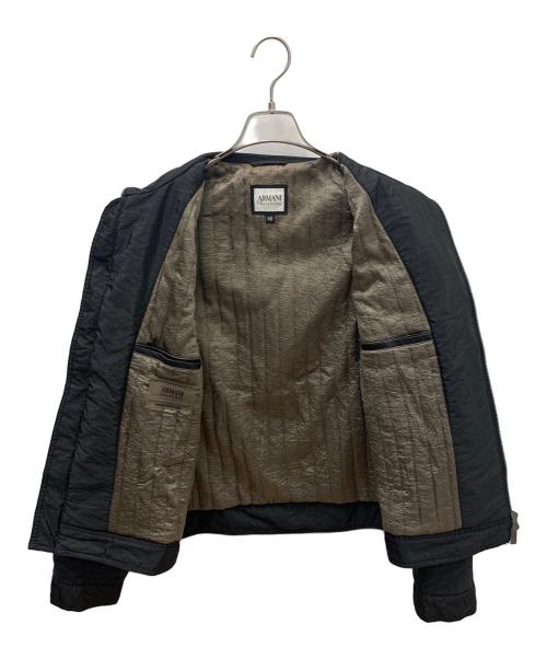 ARMANI COLLEZIONI（アルマーニ コレツィオーニ）ARMANI COLLEZIONI (アルマーニ コレツィオーニ) ナイロンブルゾン ブラック サイズ:50の古着・服飾アイテム