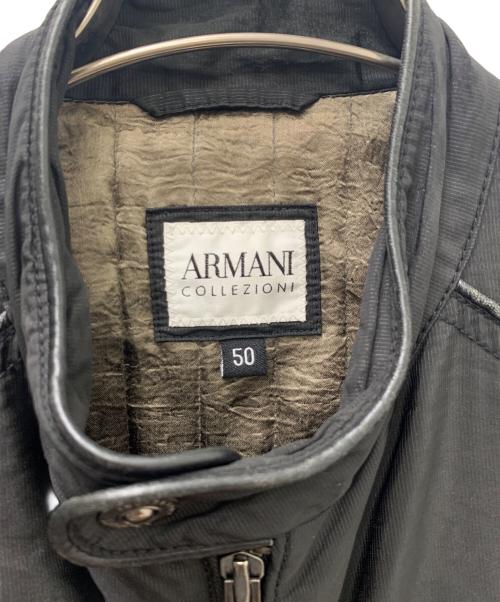 ARMANI COLLEZIONI（アルマーニ コレツィオーニ）ARMANI COLLEZIONI (アルマーニ コレツィオーニ) ナイロンブルゾン ブラック サイズ:50の古着・服飾アイテム