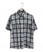 BURBERRY BLACK LABELバーバリーブラックレーベル）の古着「半袖シャツ」｜ホワイトブルー