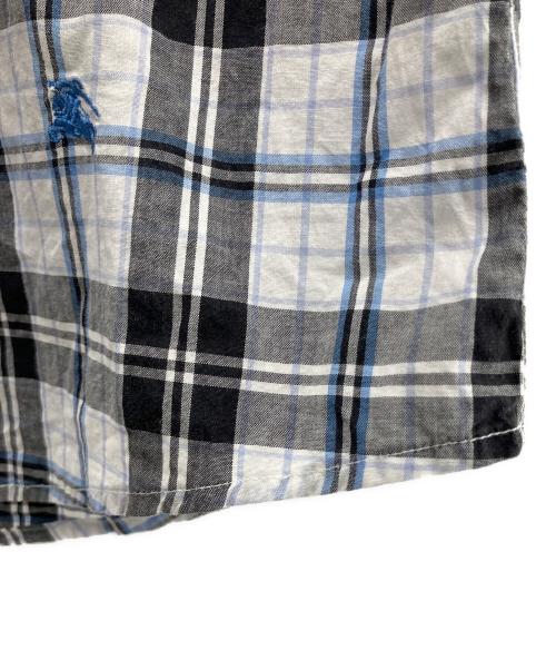 BURBERRY BLACK LABEL（バーバリーブラックレーベル）BURBERRY BLACK LABEL (バーバリーブラックレーベル) 半袖シャツ ホワイトブルー サイズ:Ｍの古着・服飾アイテム