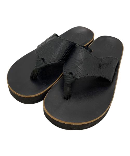 The Sandalman（ザサンダルマン）THE SANDALMAN (ザサンダルマン) ホーウィンクロムエクセルレザーサンダル ブラック サイズ:27の古着・服飾アイテム