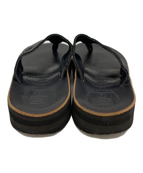 The Sandalman（ザサンダルマン）THE SANDALMAN (ザサンダルマン) ホーウィンクロムエクセルレザーサンダル ブラック サイズ:27の古着・服飾アイテム