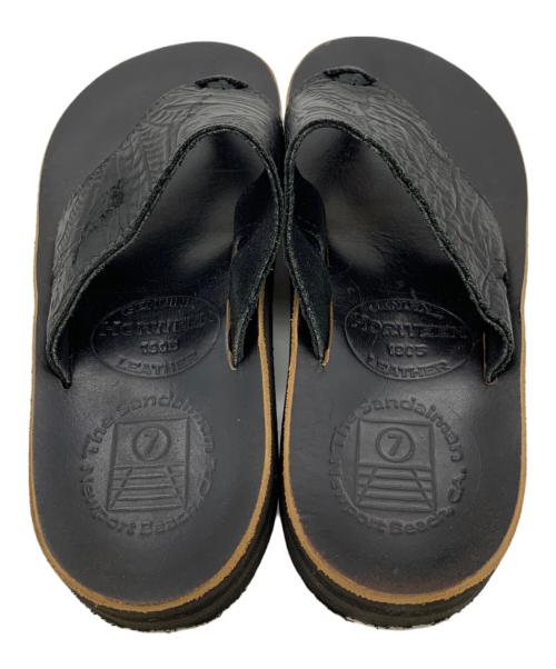 The Sandalman（ザサンダルマン）THE SANDALMAN (ザサンダルマン) ホーウィンクロムエクセルレザーサンダル ブラック サイズ:27の古着・服飾アイテム