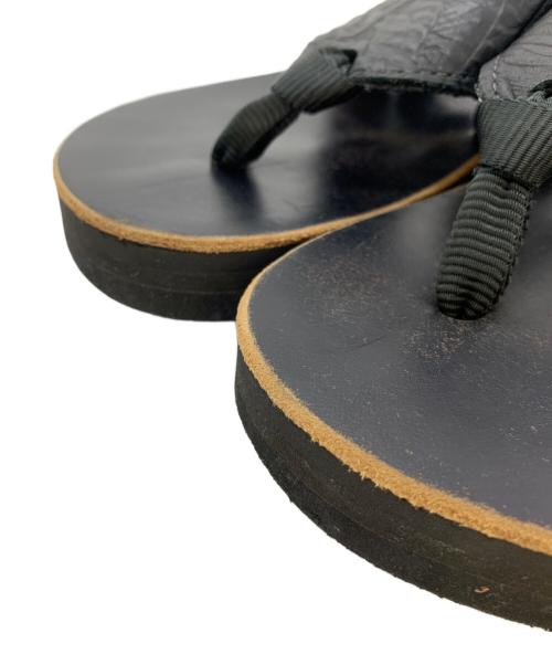 The Sandalman（ザサンダルマン）THE SANDALMAN (ザサンダルマン) ホーウィンクロムエクセルレザーサンダル ブラック サイズ:27の古着・服飾アイテム