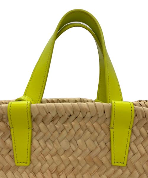 CELINE（セリーヌ）CELINE (セリーヌ) トリオンフ パニエ ベージュ×イエローの古着・服飾アイテム