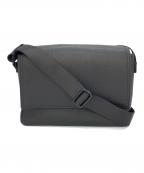 wakuワク）の古着「レザーフラップメッセンジャー」｜ブラック