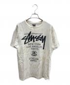 stussyステューシー）の古着「00'sワールドツアーカットソー」｜アイボリー