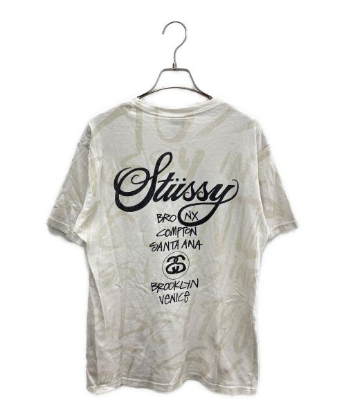stussy（ステューシー）stussy (ステューシー) 00'sワールドツアーカットソー アイボリー サイズ:Ｍの古着・服飾アイテム