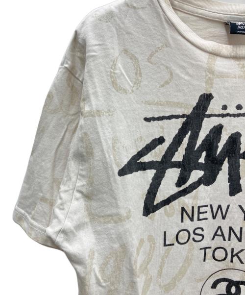stussy（ステューシー）stussy (ステューシー) 00'sワールドツアーカットソー アイボリー サイズ:Ｍの古着・服飾アイテム