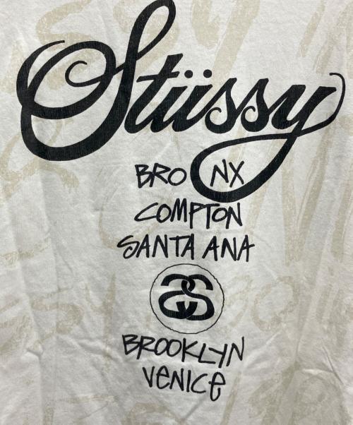stussy（ステューシー）stussy (ステューシー) 00'sワールドツアーカットソー アイボリー サイズ:Ｍの古着・服飾アイテム
