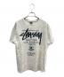 stussy（ステューシー）の古着「00'sワールドツアーカットソー」｜アイボリー