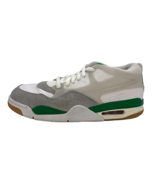 NIKE（ナイキ）NIKE (ナイキ) JORDAN BRAND AIR JORDAN 4 RM WHITE/PINE GREEN-NEUTRAL GREY-WOLF GREY ホワイト×グレー サイズ:29の古着・服飾アイテム