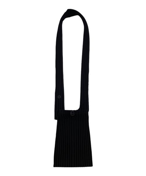 HOMME PLISSE ISSEY MIYAKE（オム プリッセ イッセイ ミヤケ）HOMME PLISSE ISSEY MIYAKE (オム プリッセ イッセイ ミヤケ) プリーツショルダーバッグ ブラックの古着・服飾アイテム