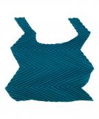 ISSEY MIYAKE meイッセイ ミヤケ ミー）の古着「プリーツハンドバッグ」｜ターコイズブルー