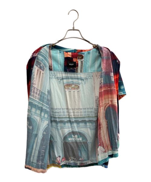 HUF（ハフ）HUF (ハフ) オープンカラーシャツ オレンジ×ブルー サイズ:Ｓの古着・服飾アイテム
