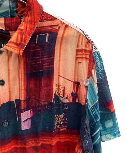 HUF（ハフ）HUF (ハフ) オープンカラーシャツ オレンジ×ブルー サイズ:Ｓの古着・服飾アイテム
