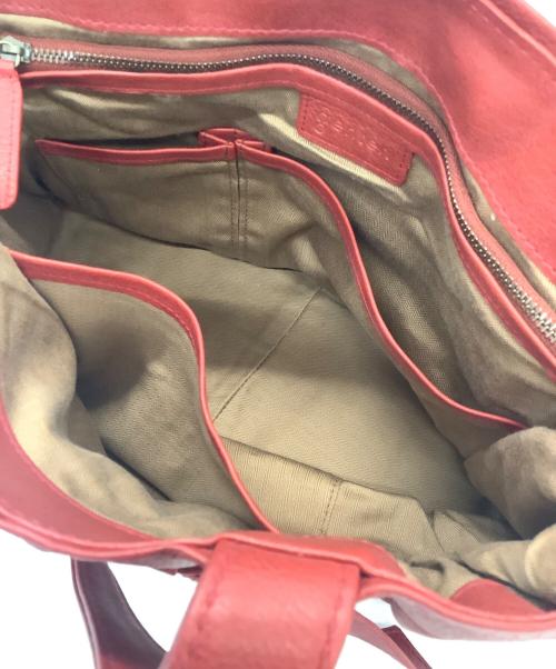 genten（ゲンテン）genten (ゲンテン) レザーハンドバッグ レッドの古着・服飾アイテム