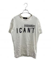 DSQUARED2（ディースクエアード）の古着「プリントTシャツ」｜ホワイト×ブラック