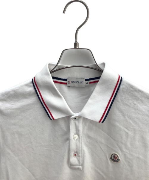 MONCLER（モンクレール）MONCLER (モンクレール) ポロシャツ ホワイト サイズ:Lの古着・服飾アイテム