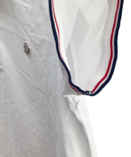 MONCLER（モンクレール）MONCLER (モンクレール) ポロシャツ ホワイト サイズ:Lの古着・服飾アイテム