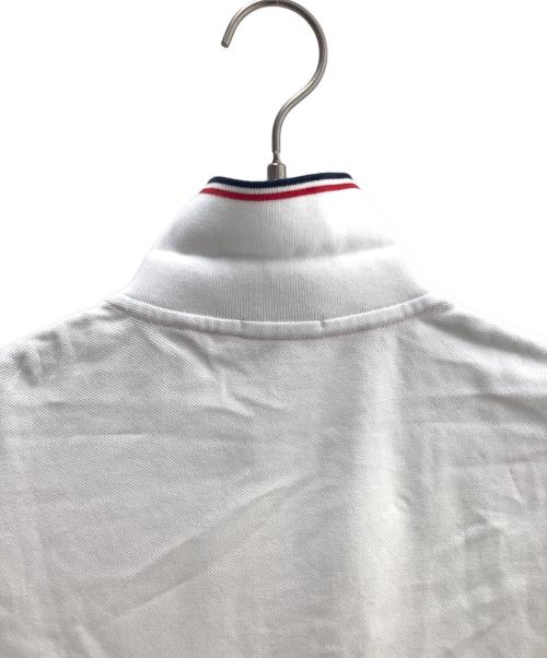 MONCLER（モンクレール）MONCLER (モンクレール) ポロシャツ ホワイト サイズ:Lの古着・服飾アイテム