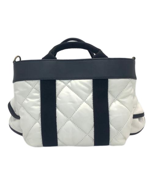 Rapture（ラプチャー）Rapture (ラプチャー) 2WAYフリルバッグ ホワイト×ブラックの古着・服飾アイテム